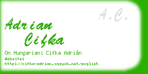 adrian cifka business card