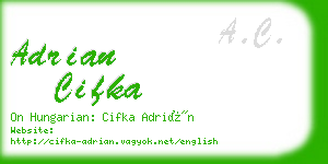 adrian cifka business card